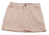 Svetloružová trblietavá menšestrová sukňa H&M