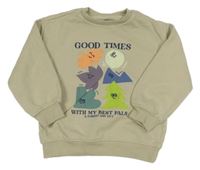 Béžová mikina s potlačou M&S