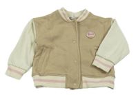 Béžovo-smetanová baseballová mikina s nášivkou Topomini