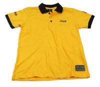 Žluto-černé polo tričko s nápisem