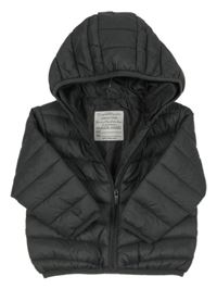 Tmavosivá prošíváná zateplená šušťáková bunda Primark