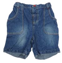 Modré rifľové kraťasy