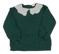 Zelená mikina s golierikom H&M