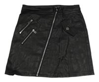 Čierna potiahnuté á prepínaci sukňa River Island