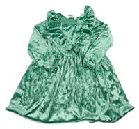 Zelené zamatové šaty H&M