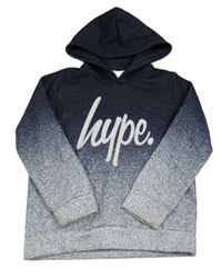 Tmavomodro-biela mikina s kapucňou Hype