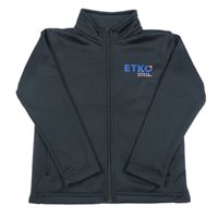 Černá propínací thermo mikina s nápisem