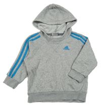 Sivá mikina s kapucňou Adidas
