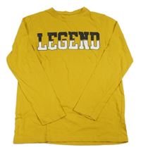 Okrové tričko s nápisom Primark