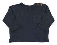 Tmavomodré úpletové tričko s kapsičkou George