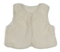 Pudrová chlpatá podšitá vesta Nutmeg