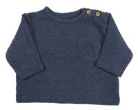 Tmavomodré úpletové tričko s kapsičkou George