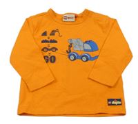 Oranžové triko s lego autem 