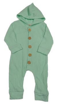 Mintová rebrovaná kombinéza