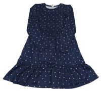 Tmavomodré šaty so srdiečkami Yigga