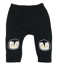 Čierne tepláky s tučňáky Topomini