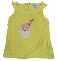 Žlutý puntíkatý top s dortíkem Topomini