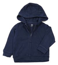 Tmavomodrá prepínaci mikina s kapucňou F&F