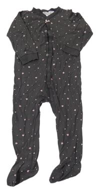 Tmvavošedý overal se srdíčky H&M