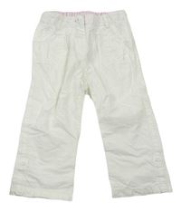 Bílé plátěné rolovací kalhoty C&A