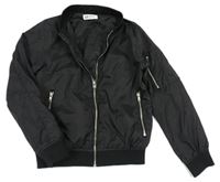 Čierna šušťáková jesenná bunda H&M