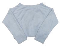 Světlemodrý chlupatý crop svetr New Look