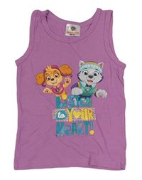 Lila top s Paw Patrol zn. Nickelodeon