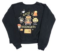 Černá crop mikina s Harry Poterrem Primark