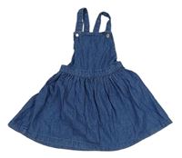 Modrá rifľová na traká sukňa Matalan