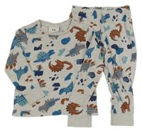 Šedé pyžamo s dinosaury C&A