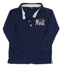 Tmavomodré polo tričko s kosmonautem Kiki&Koko