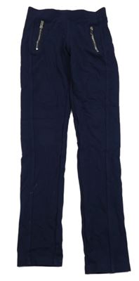 Tmavomodré tregíny se zipy 