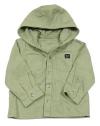 Světlezelenošedá rifľová bunda s kapucňou F&F