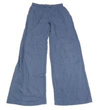 Modrošedé široké tepláky H&M