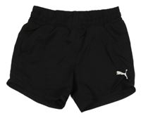 Černé šusťákové kraťasy s logem Puma