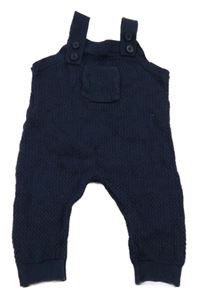 Tmavomodré vzorované úpletové na traké nohavice F&F