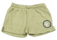 Světlezelené teplákové kraťasy s nápisem Threadbare