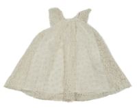 Smotanové sieťované kvetované šaty H&M