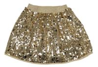 Zlatá trblietavá flitrová sukňa H&M