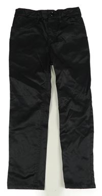 Čierne skinny saténové nohavice H&M