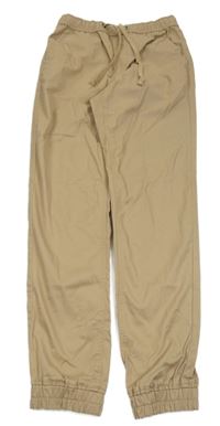 Béžové plátenné cuff nohavice Kiabi