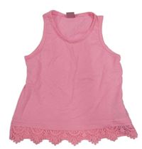 Neónově ružový top s čipkou Kiki&Koko