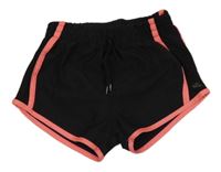 Čierno-neónově ružové športové kraťasy Hind