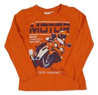 Oranžové triko s motorkou Kids
