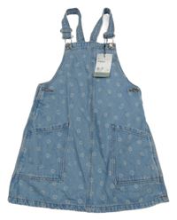 Nové - Modré květované laclové riflové šaty Primark