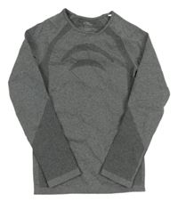 Sivé melírované thermo tričko crane