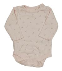 Světlerůžové body s kytičkami Mothercare