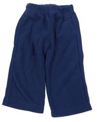 Tmavomodré fleecové funkčné nohavice Domyos