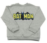 Sivá melírovaná mikina s Batmanem s překlápěcími flitre M&S