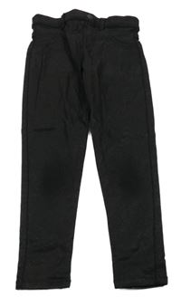 Čierne trblietavé rifľové džegíny F&F